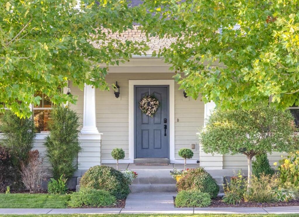 Front of a House in Spring