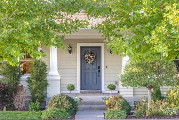 Front of a House in Spring