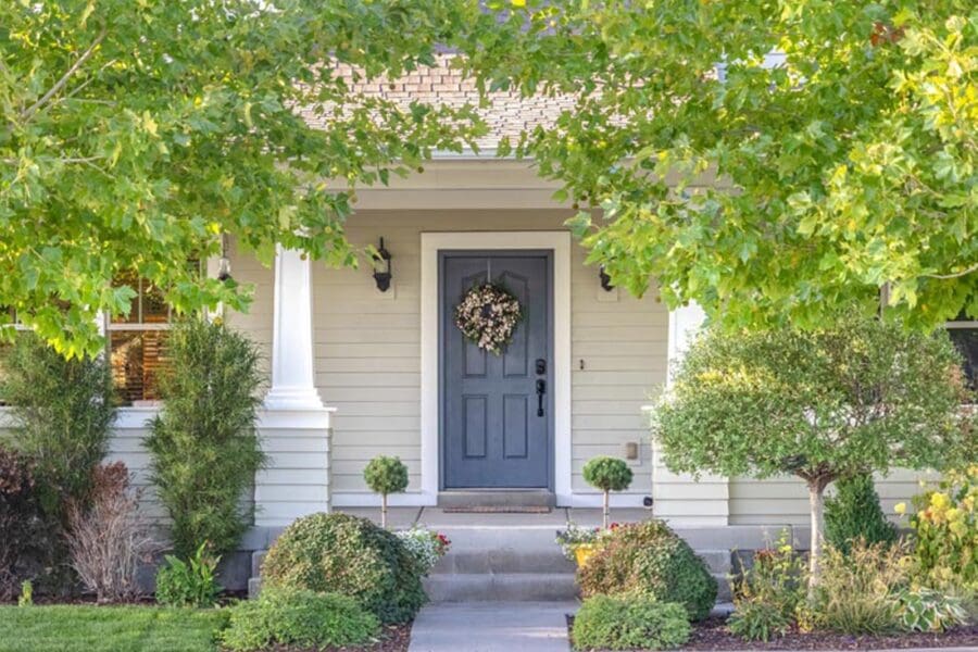 Front of a House in Spring