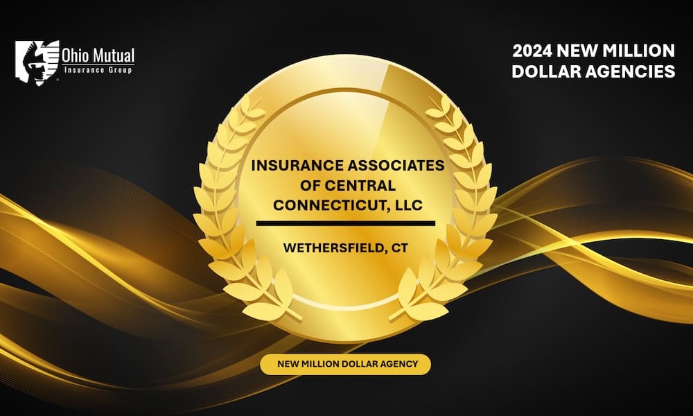 Insurance Associates of Central Connecticut, LLC Honored by Ohio Mutual Insurance Group as “Million Dollar Agency” - New Million Dollar Agency Award Graphic